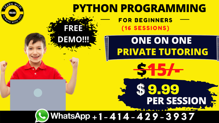 One to One Python Private Tutoring by Triluxo Technology