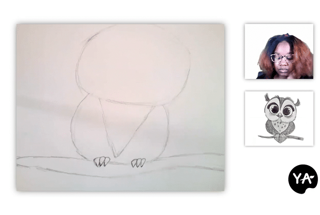 Owl Sketch by Young Art in Palo Alto, CA