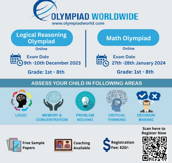 Math Online Olympiad(1st to 8th Grade) by Young Gates