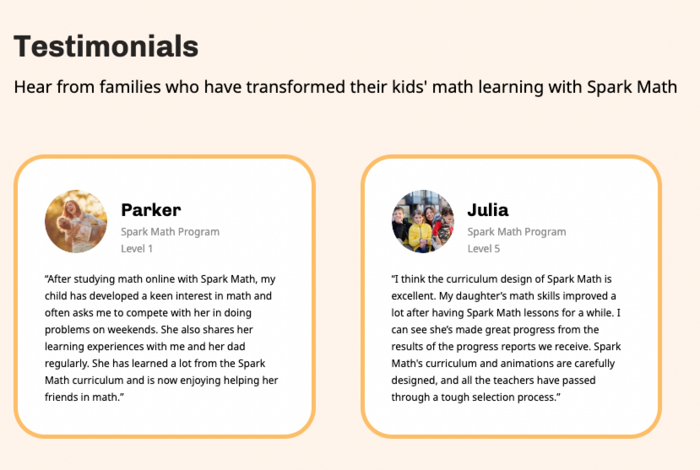 Special offer: $128 for 6 classes by Spark Math