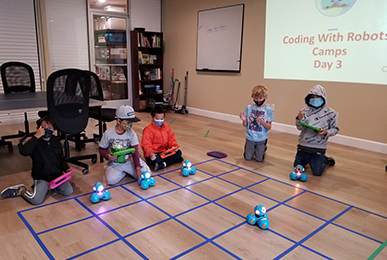 Coding with Robots: In-Person Camp by Code For Fun in Palo Alto, CA