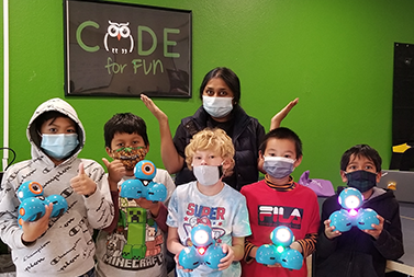 Coding with Robots: In-Person Camp by Code For Fun in Palo Alto, CA