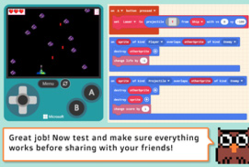 Game Design with MakeCode: In-Person Camp by Code For Fun in Sunnyvale, CA