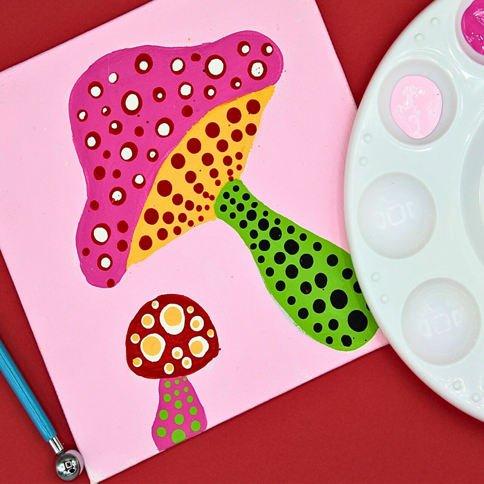Yayoi Kusama Inspired Painting Sunday Make Break by Michaels in