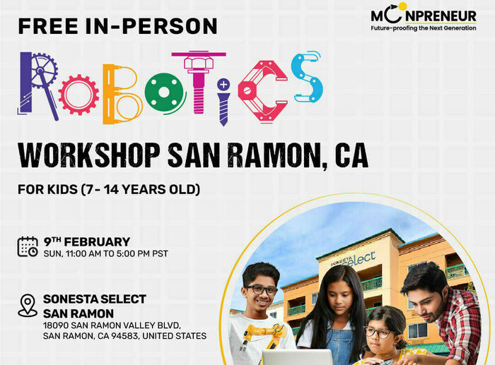 Free In-Person Robotics Workshop for 7-14 yr kid by Moonpreneur in Calgary, Alberta