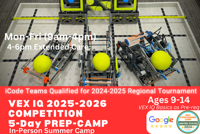 VEX Robotics Teams Prep Camp by iCode in Cupertino, CA