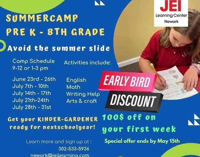 JEI Learning Center of Newark Summer Camp by JEI Learning Center of Newark in Newark, DE