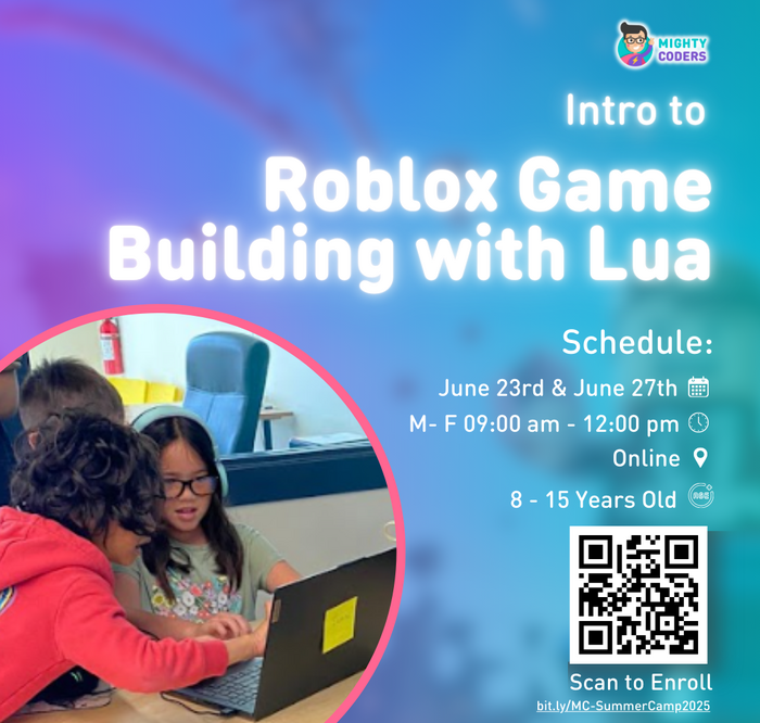 Online Summer Camp: Build Roblox Games with Lua (A by Mighty Coders