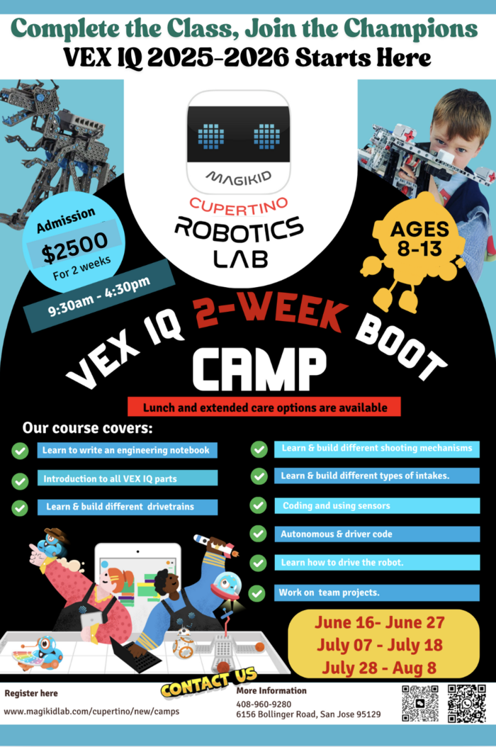 Magikid Cupertino VEX IQ Foundation Training Boot by Magikid Cupertino in San Jose, CA