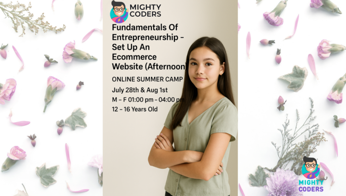 Teen Ecommerce Website Summer Camp by Mighty Coders