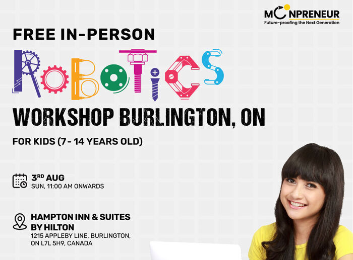 Free In-Person Robotics Workshop(7 to 14 yr)kids by Moonpreneur in Calgary, Alberta