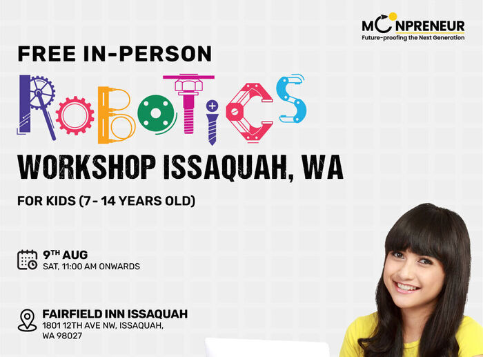 Free In-Person Robotics Workshop -( 7-14 yr) kids by Moonpreneur in Red Deer, Alberta