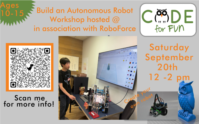 Build an Autonomous Robot by Code For Fun in Sunnyvale, CA