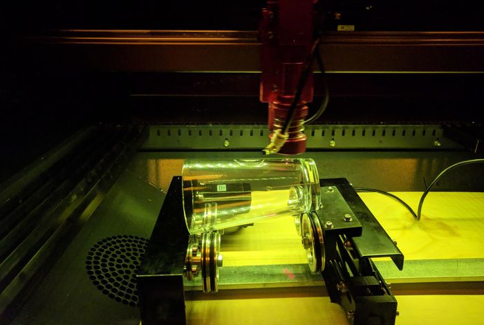 BOSS Lasers: Rotary Attachment by Maker Nexus in Sunnyvale, CA