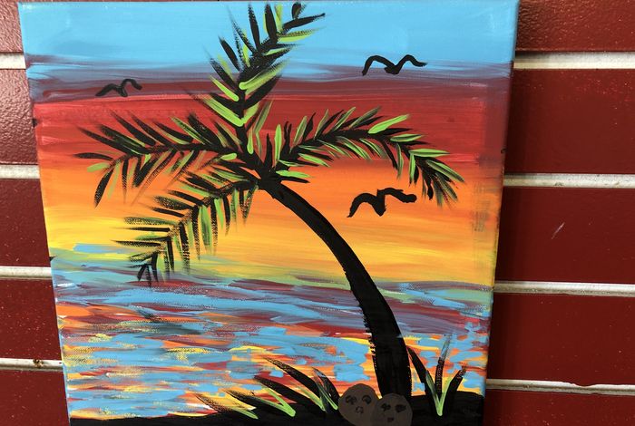 Beach Painting by CD's Art Studio