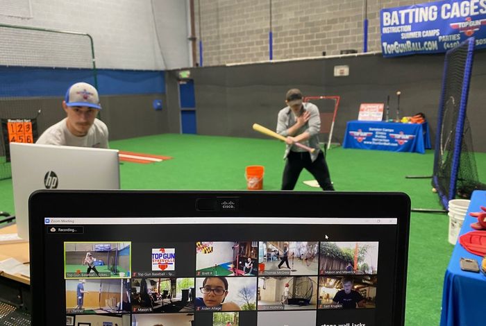 Zoom Baseball Training  - 4 Live Classes by Top Gun Batting Cages