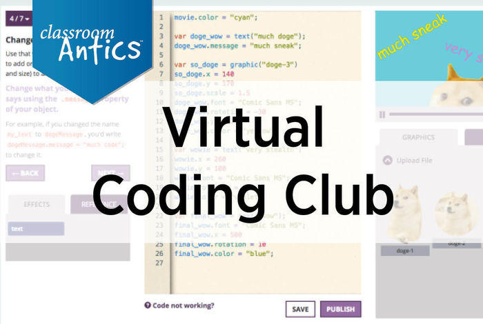 Virtual Coding Club by Classroom Antics