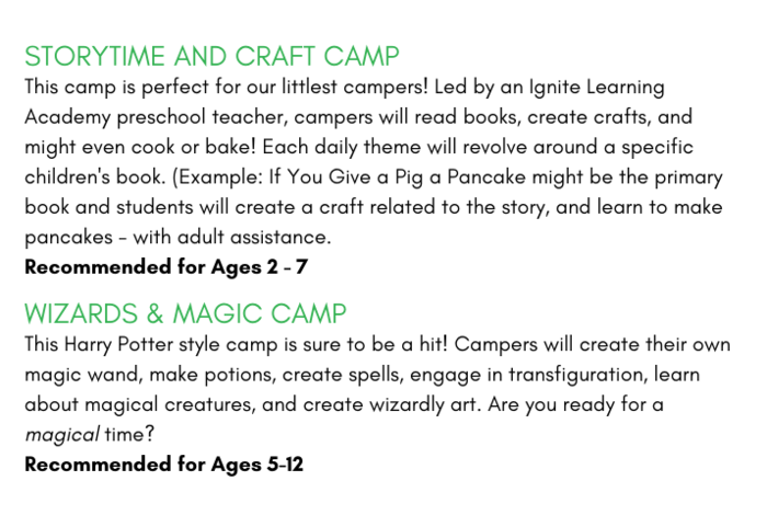 Virtual Summer Camps: Art, STEM, & More! by Ignite Learning Academy