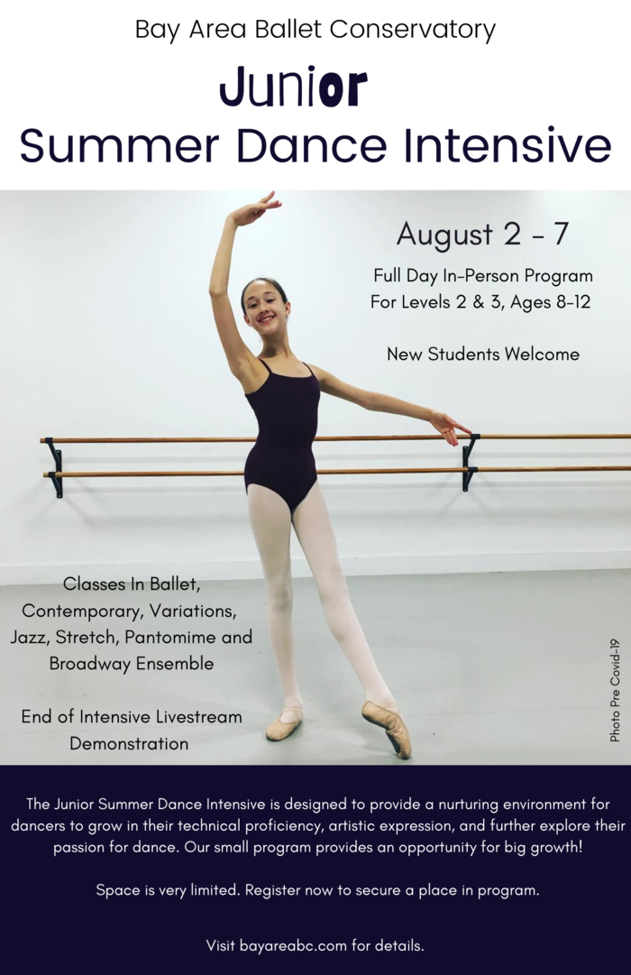 Junior Summer Dance Intensive Camp By Bay Area Ballet Conservatory South San Francisco Ca Dates Availability Activityhero