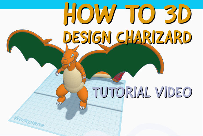 3D Designing Charizard by 3D Printing and Design Classes in Palo Alto, CA
