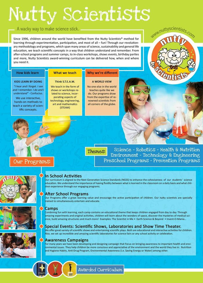 Nutty Scientists Santa Clara County - Kids activities in Fremont, Cupertino, Santa Clara, San Jose