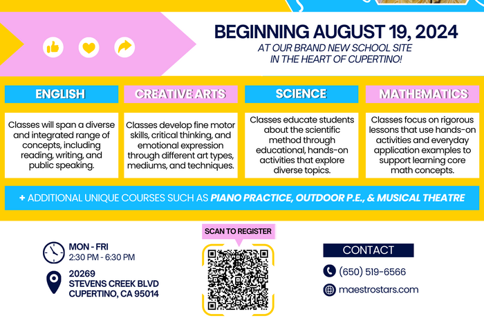 Maestro Stars Academy - Kids activities in Santa Clara, Mountain View, Cupertino, Austin